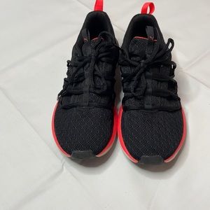 Puma Black and Pink Soft Foam Sneakers
